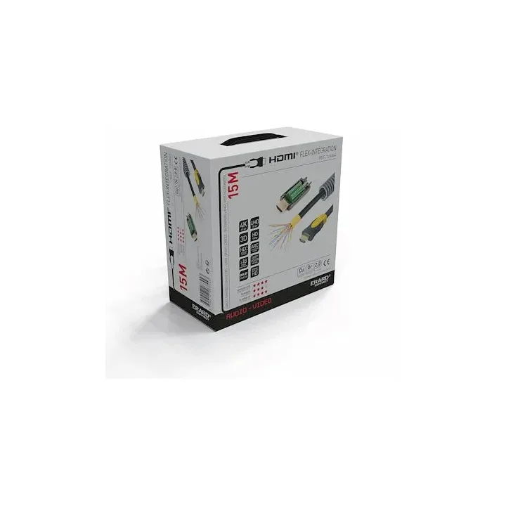 Kit Hdmi A M/M-Flex Intégration-Uhd 4K 60Ips-4:2:0-Or15M