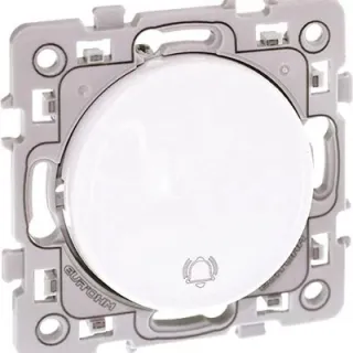 Poussoir carillon Square - 1 poste - 10A - Blanc