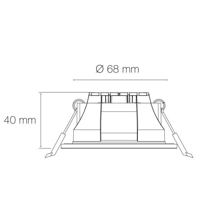 Spot Led'Up Universal Switch Ii Ip65/Ip50 Rond Ori Blanc 6W