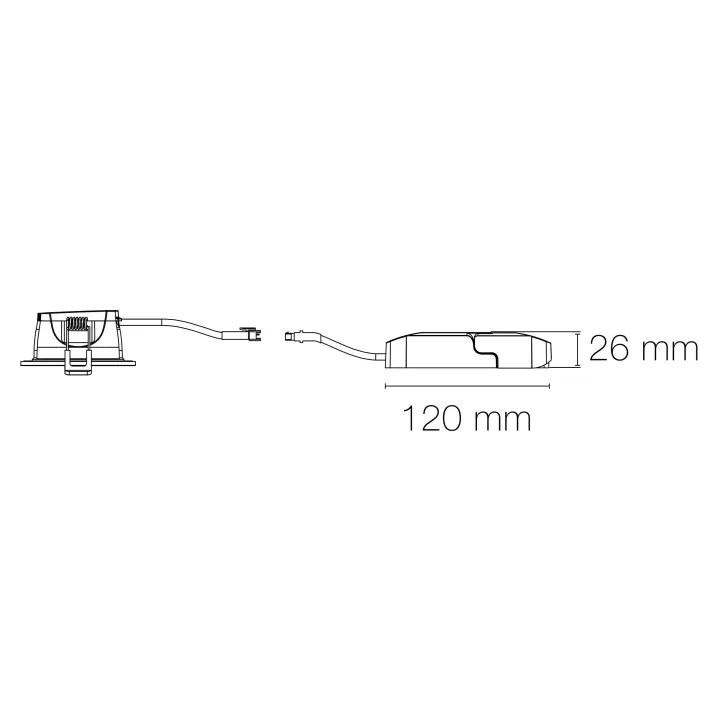 Spot Led'Up Universal Switch Ii Ip65/Ip50 Rond Ori Blanc 6W