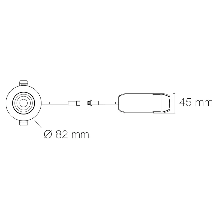 Spot Led'Up Universal Switch Ii Ip65/Ip50 Rond Ori Blanc 6W