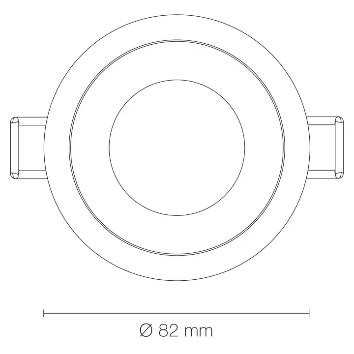 Collerette LED'UP UNIVERSAL ESTHET ronde blanc mat fixe