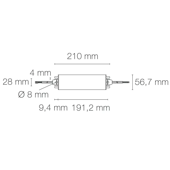 Alimentation Led'Tronic 12 100W Classe I, Ip68 Non Dimmable 12Vdc