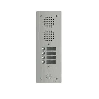 Platine alu HAUT-RISQUE audio 4 appels 1 rangée