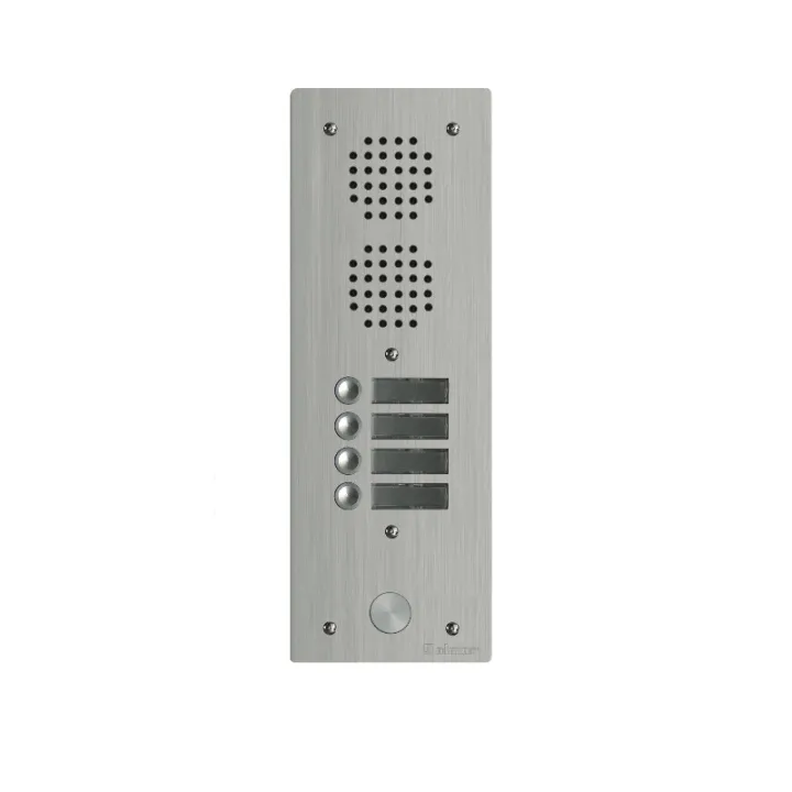 Platine alu HAUT-RISQUE audio 4 appels 1 rangée