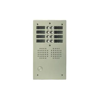 Platine Alu Haut-Risque Audio 8 Appels 2 Rangées-Anodisée Champa