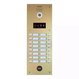 Platine Boutons Vidéo Pmr Duox Plus 16Bp Champagne