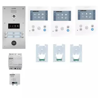 Kit Video Dial Inox 3 Logements - Version Wifi