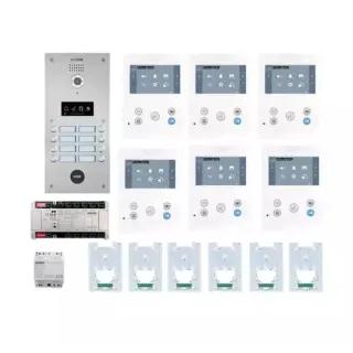 Kit Video Dial Inox 6 Logements - Version Wifi