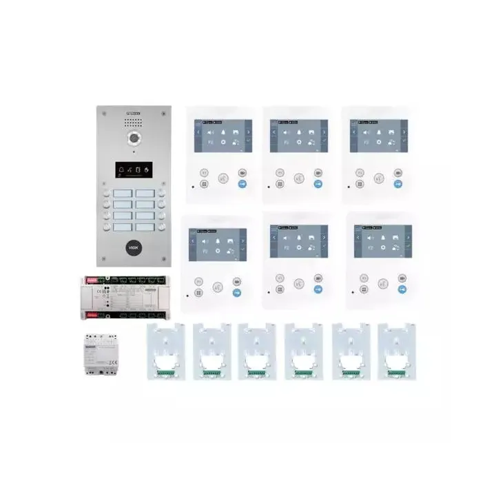 Kit Video Dial Inox 6 Logements - Version Wifi