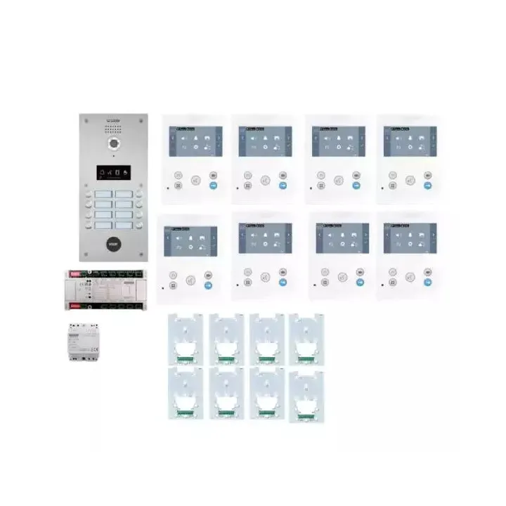 Kit Video Dial Inox 8 Logements - Version Wifi