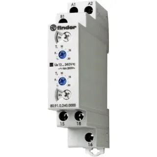 Relais Temporisé Asymétriq Fonction Le/Li Multitension 1Rt 16A 12-240Vacdc, De 0,1S À 24H