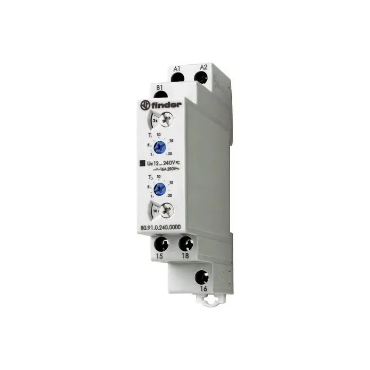 Relais Temporisé Asymétriq Fonction Le/Li Multitension 1Rt 16A 12-240Vacdc, De 0,1S À 24H