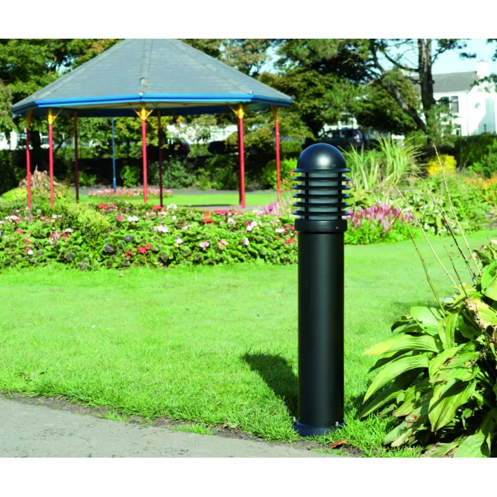 Caleo 1 - Borne Extérieure Ip44 Ik07, Noir, E27 100W Max., Lpe Non Incl., Haut.73Cm