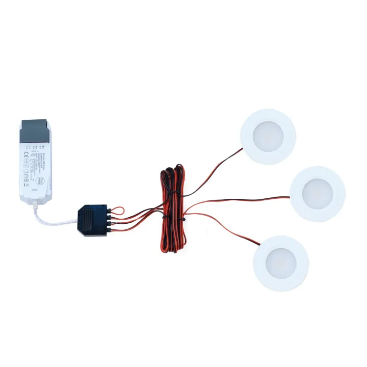 Kit Meubled Ip65 - Spots Led Ip65 3X3,5W 3X320Lm 4000K Blancs