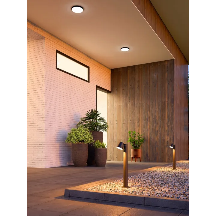 Rhea Cct Sensor- Hublot Ip65 Ik10, Blanc, Led Intég. 21W 2300Lm 3000K-4000K