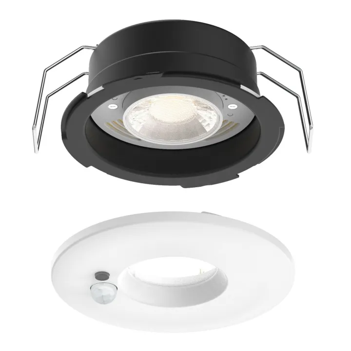 Flint -Spot Encastré Ip65 6W 3Cct 560Lm 50° Recouvrable Dimmable Avec Sensor Blanc