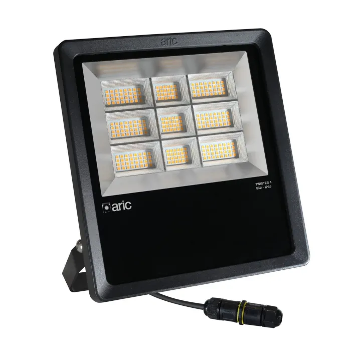 Projecteur Twister 4 Noir 83W 4000K Ip66 Ik08 13280Lm 90° 50000H
