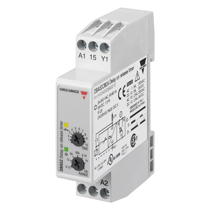 Relais Temporisé Travail Au Relâchement - 1 Rt 5A 24Vcc/24...240Vca - 0,01 S..100H
