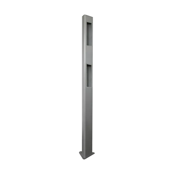 Potelet P800 tout alum Haut 2,20m Teintes RAL gris alu 9006 Fixa