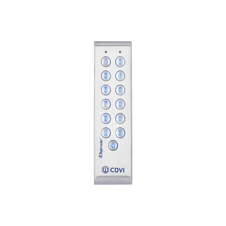 Clavier Codé Digicode® Fin Inox -100 Codes 2 Relais 12 À 48 V Dc