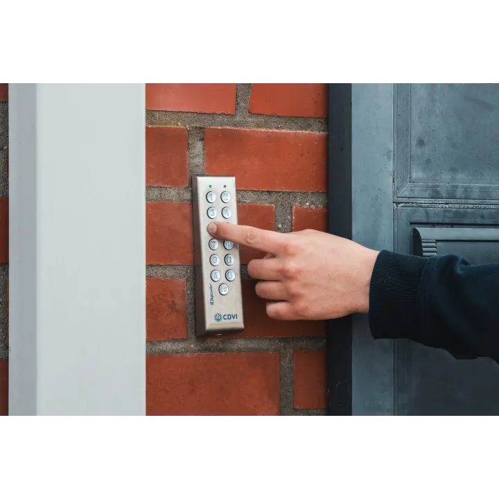 Clavier Codé Digicode® Fin Inox -100 Codes 2 Relais 12 À 48 V Dc