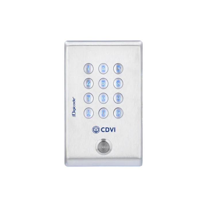 Clavier Codé Digicode® Inox 100 Codes + Bp - 2 Relais 12-24 Vdc
