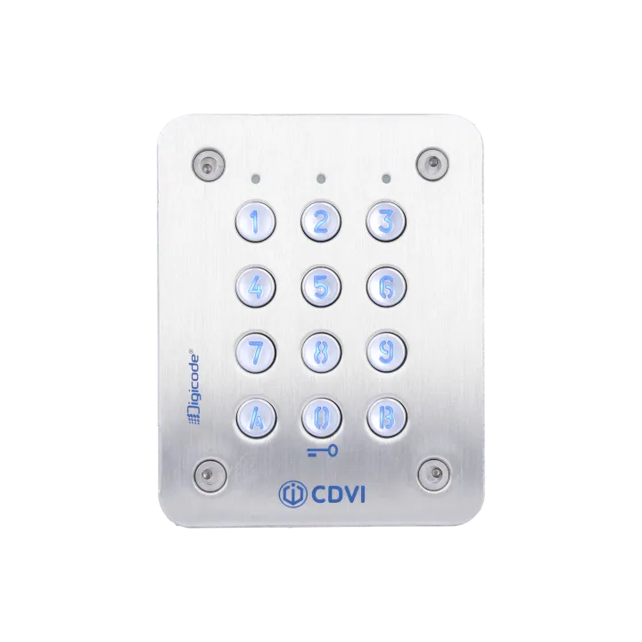 Clavier codé Digicode® inox encastré -lumineux 3 relais l