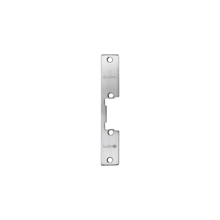 Têtière inox réversible pour gâche électrique • Simple empennage, longueur 110mm