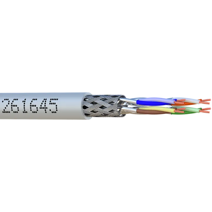 Cordon S/Ftp Cat6A Awg26 Lszh Gris 15M Cordon 1 Pc15M