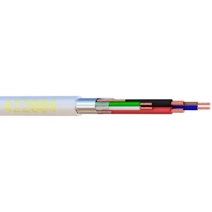 Câble Alarme Souple 04C Cu + 2×0.75 Scr Bob. Bois 500 M
