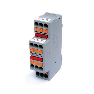 (120021)Connecteur de distribution RAIL - DIN 1module 2E/2X5S