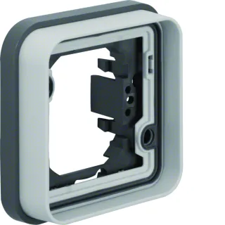 cubyko Support d'encastrement simple associable gris IP55
