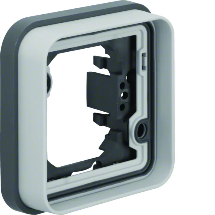 cubyko Support d'encastrement simple associable gris IP55