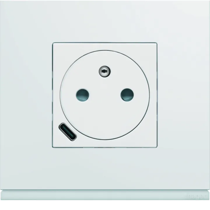 Prise courant aff USB-C blanc