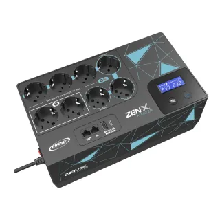 Zen-X Master 1000 Onduleur Line Interactive 1000 Va 8 Prises Fr/Schuko