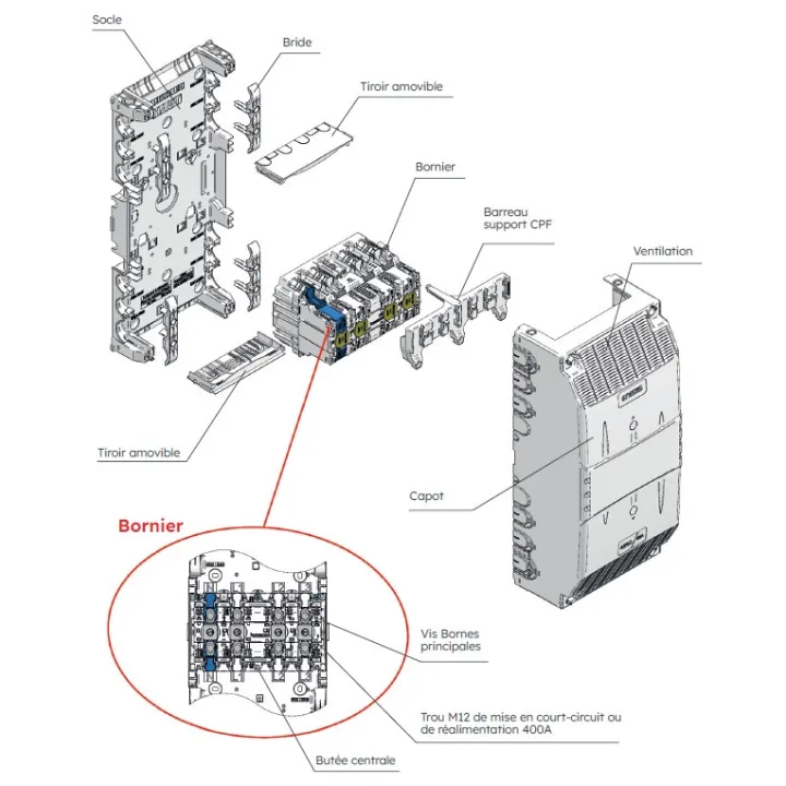 Distributeur D'Arrivée 400A 3 Départs Cpf - 6902432