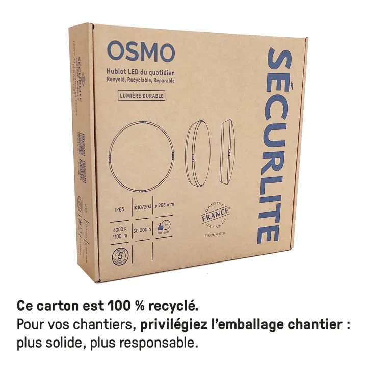 Osmo 1000Lm 4000K Ik10 Ip65 Ø268Mm On Off Bl
