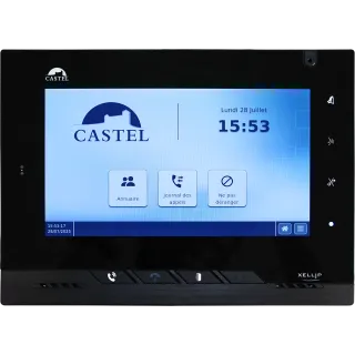 Monit de récept audio vidéo, écran coul 7" tactile-CCTV-alim PoE
