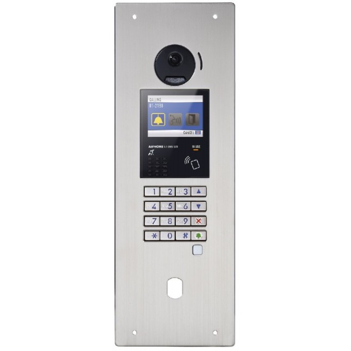 Platine Vidéo Enc. Inox, Défilement, Nfc, B. Mag., Perçage Vigik