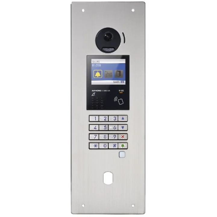 Platine Vidéo Encastrée, Inox, Défilement, Nfc, Boucle Magnétique, Percée Vigik+