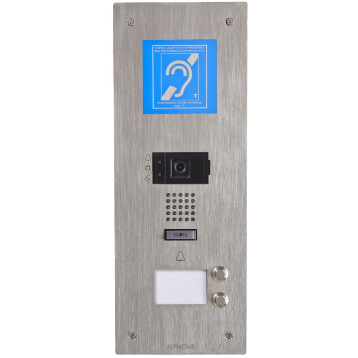 Plat. vidéo IP enc. inox, 4 BP, SIP, picto, s. vocale & b. m. - Délai 5 semaines