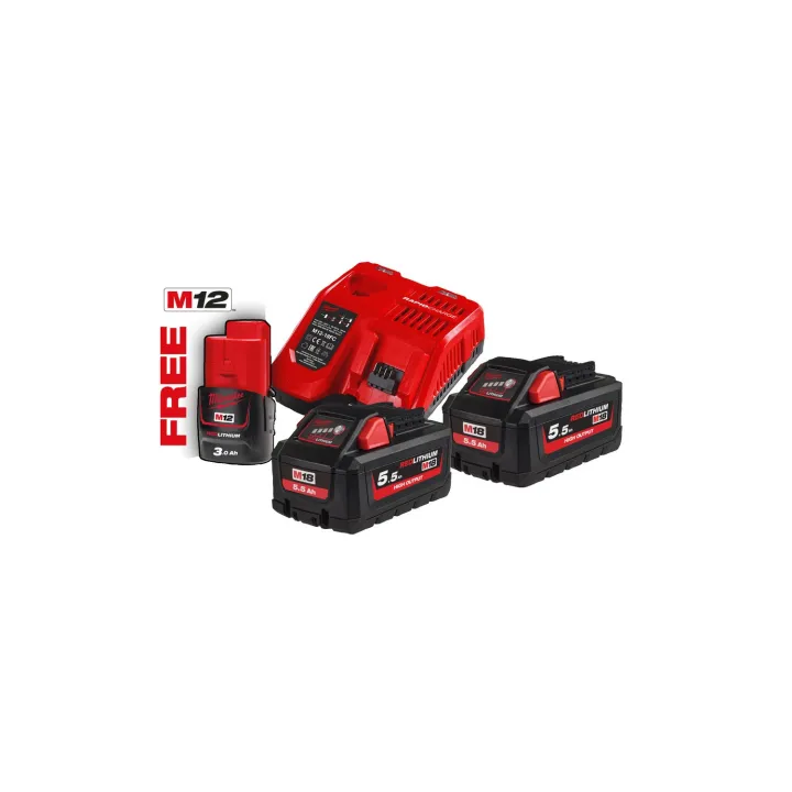 M18 HNRG-552Pack NRJ 18V, 5,5 Ah HIGH-OUTPUT Red Li-ion, syst