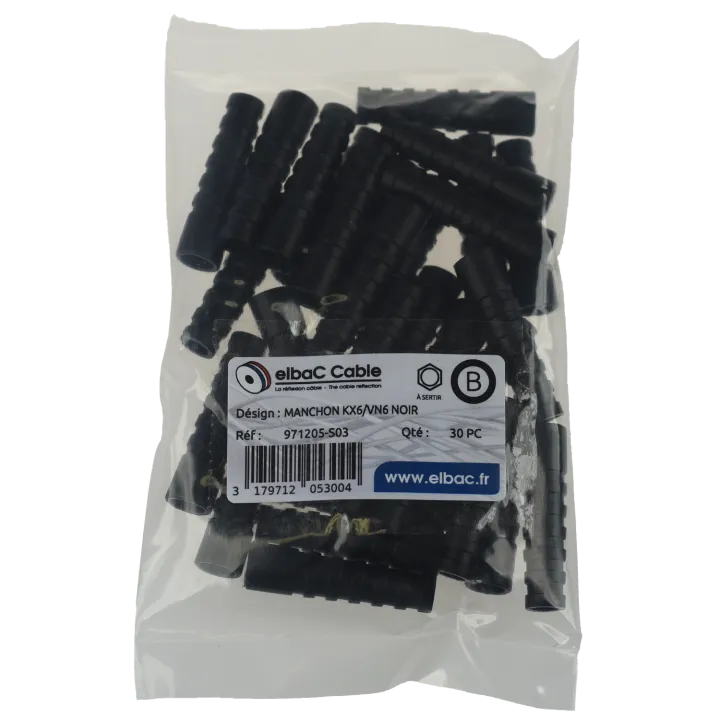 MANCHON KX6/VN6 NOIR Sachet 30 PC