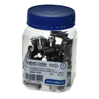 Fiche F Comp. Sans Outil Ø6.8Mm Boîte 50 Pc