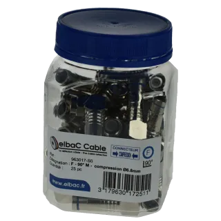 F - M 90° COMPRESSION Ø6.8mm Sachet 25 PC