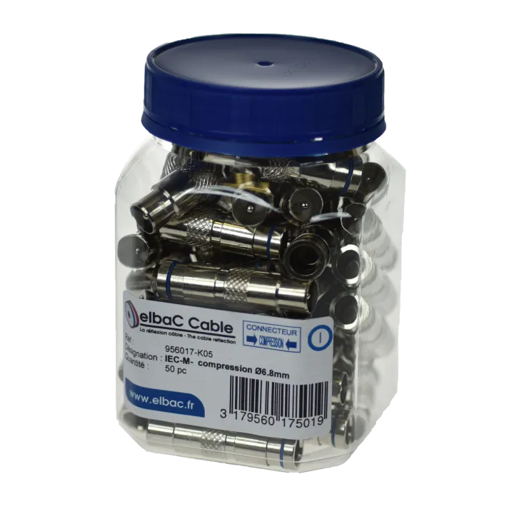 Iec Male Compression Ø6.8Mm Boîte 50 Pc