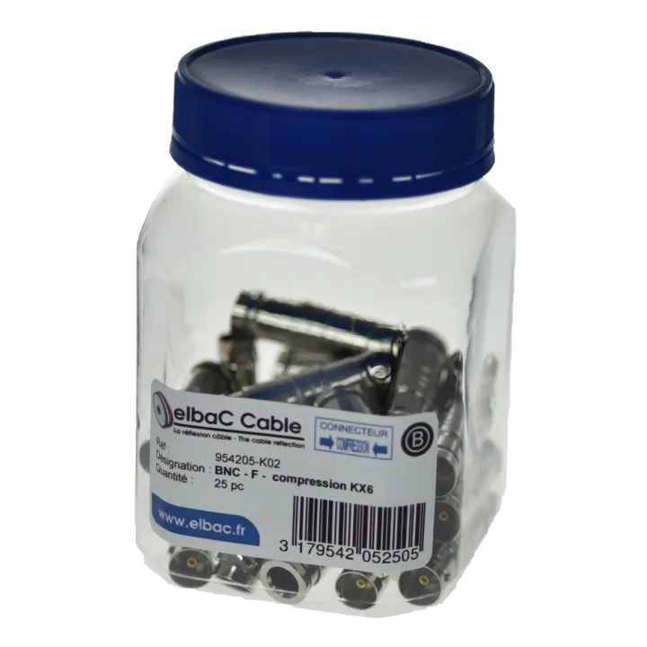 Bnc Femelle A Compression Kx6/Idefi80 Boîte 25 Pc