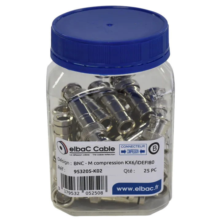 Bnc - M Compression Kx6/Vn6R/Idef.80 Boîte 25 Pc