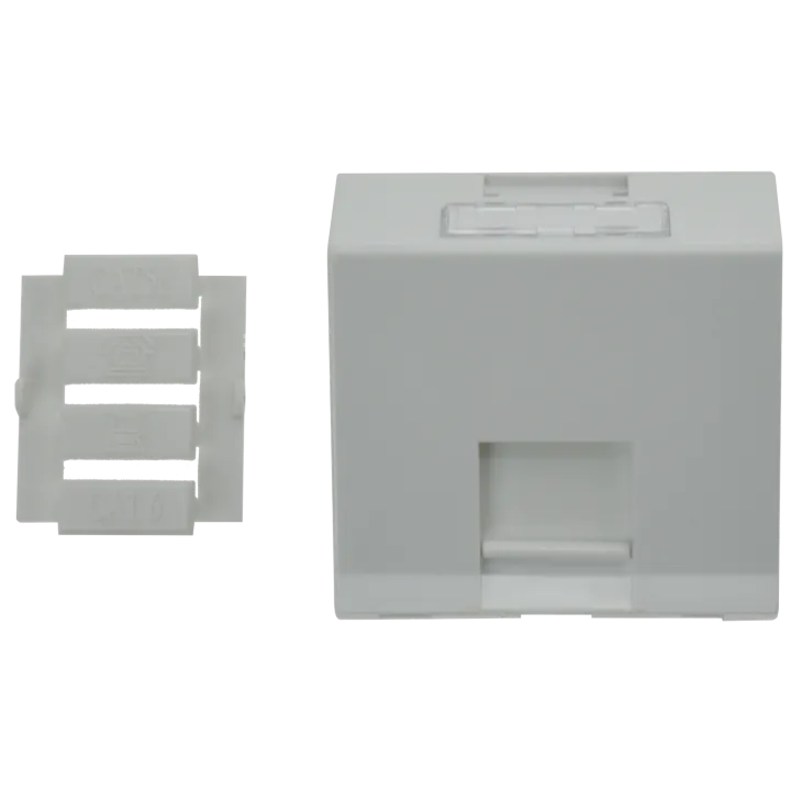 Plastron 45X45 1 Entrée Rj 45 Incliné + Volet
